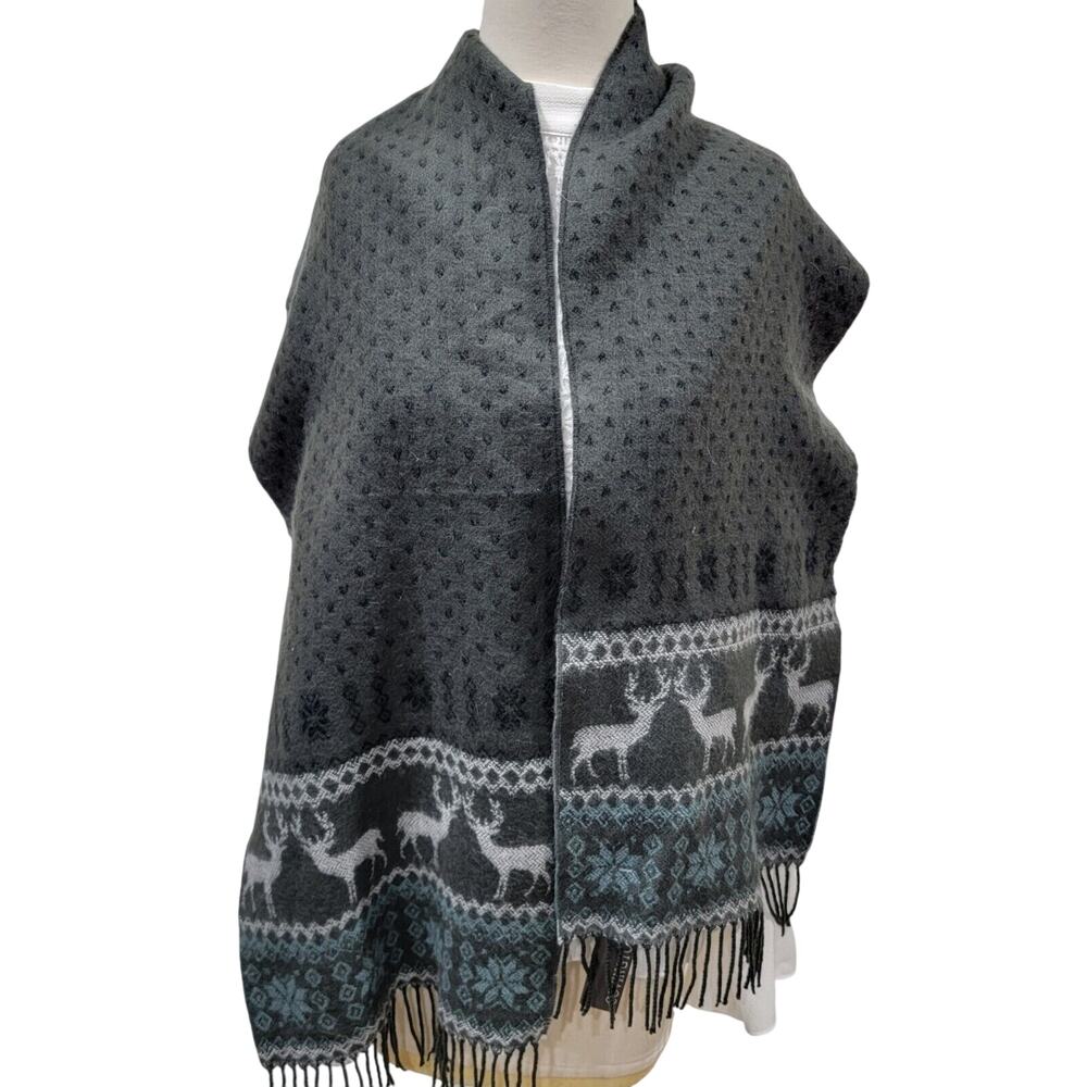 Covington 100% Acrylic Soft 12"x72" Scarf Fringe Holiday Winter Cottagecore Cozy